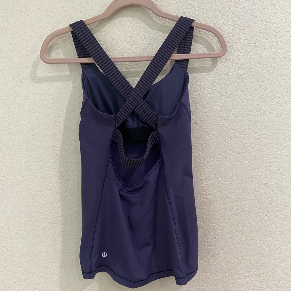 Lululemon Strappy workout tank - like new - blue-black - 8